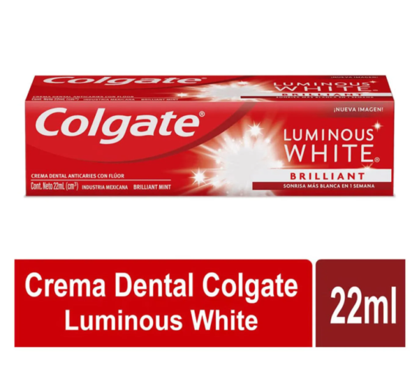 COLGATE LUMINOUS WHITE  X 22 ML