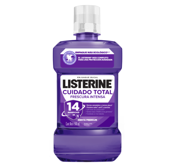 LISTERINE CUIDADO TOTAL FRESCURA INTENSA X 500 ML