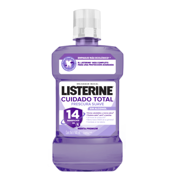 LISTERINE CUIDADO TOTAL FRESCURA SUAVE X 500 ML