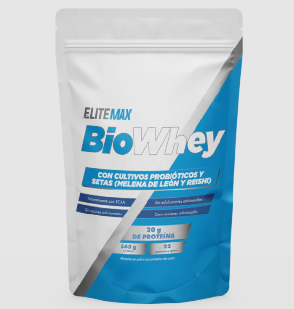 ELITE MAX BIO WHEY 1,2LBRAS 545 GR SIN SABOR